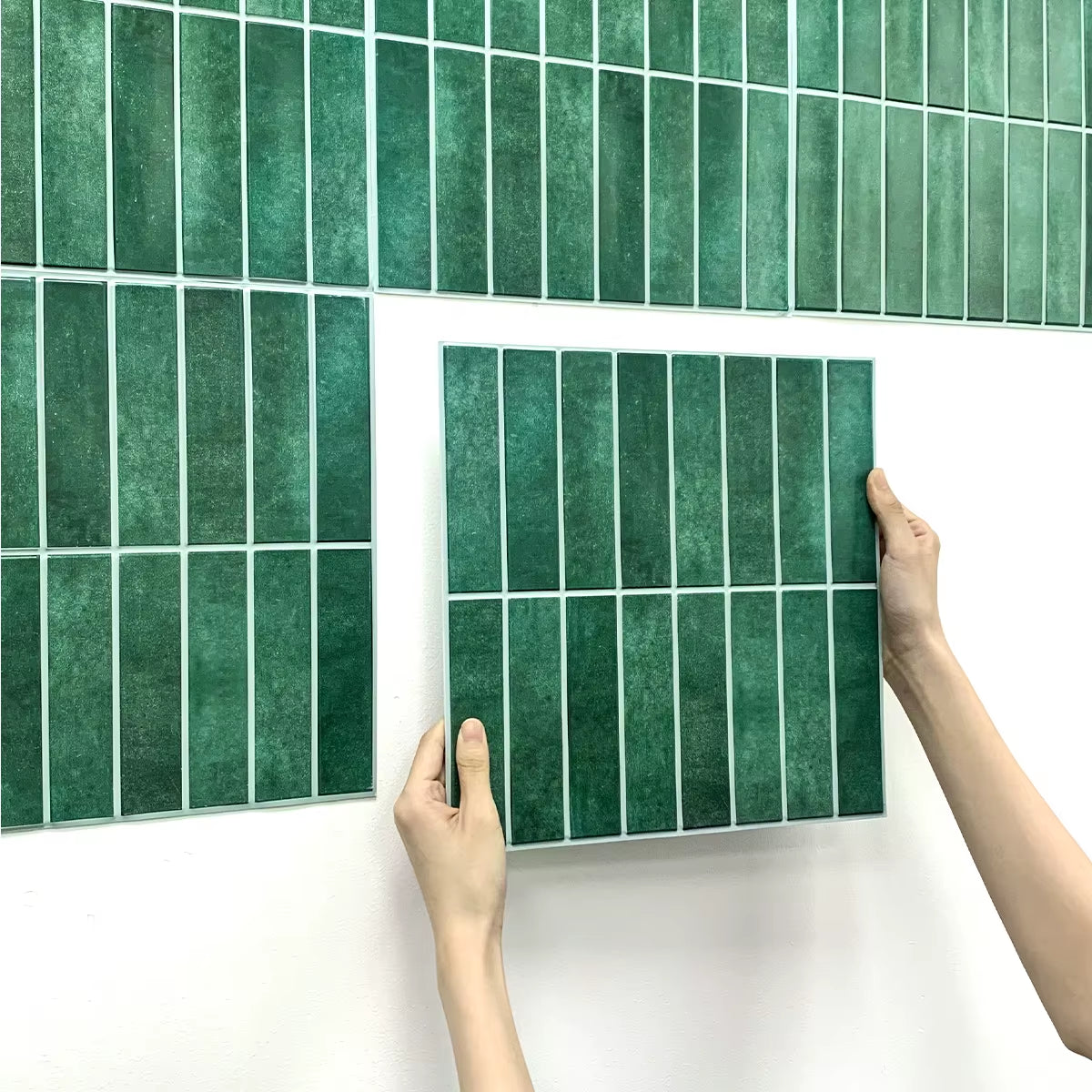 3D Wall Sticker Self-Adhesive 3D Wall Panel Peel and Stick Tile Backsplash for Kitchen Waterproof Tile Sticker